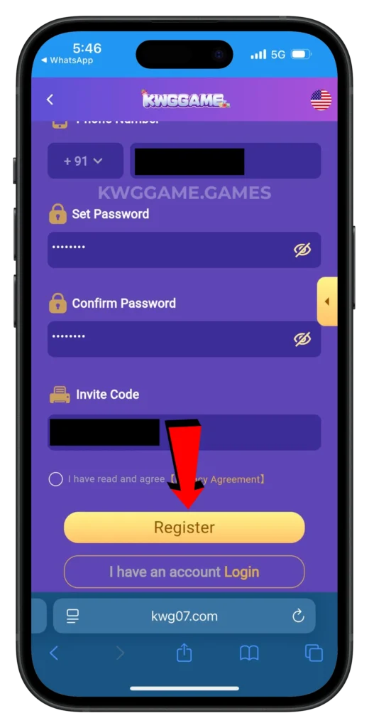 kwggame-register